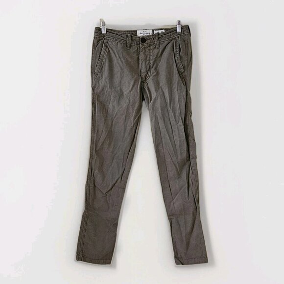 Abercrombie & Fitch Pants Mens 28x30 (28) Khaki Beige Chino Cotton Preppy Casual - Picture 1 of 15